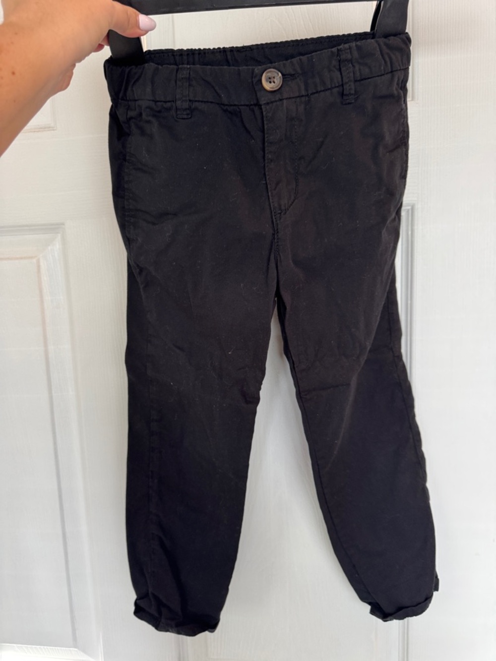 H&M Black boys chino pants with adjustable waist